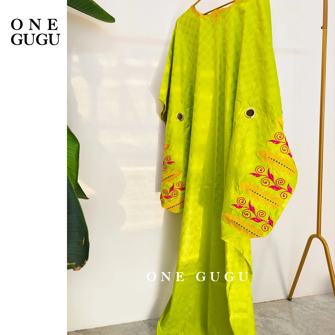 African Original Bazin Riche Boubou With Embroidery And Stones Mix Size
