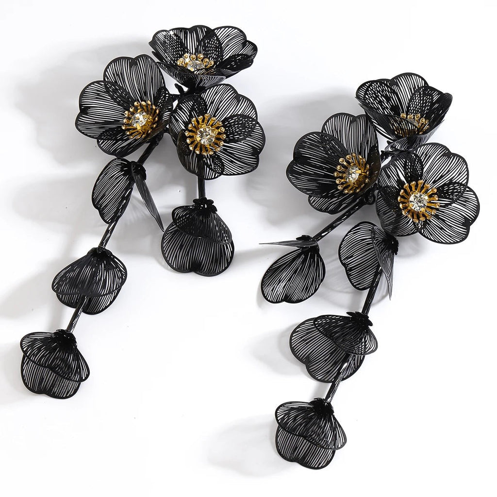 Best Lady 3pcs Handmade Flower Inlaid Rhinestone Vintage Jewelry Set - Perfect