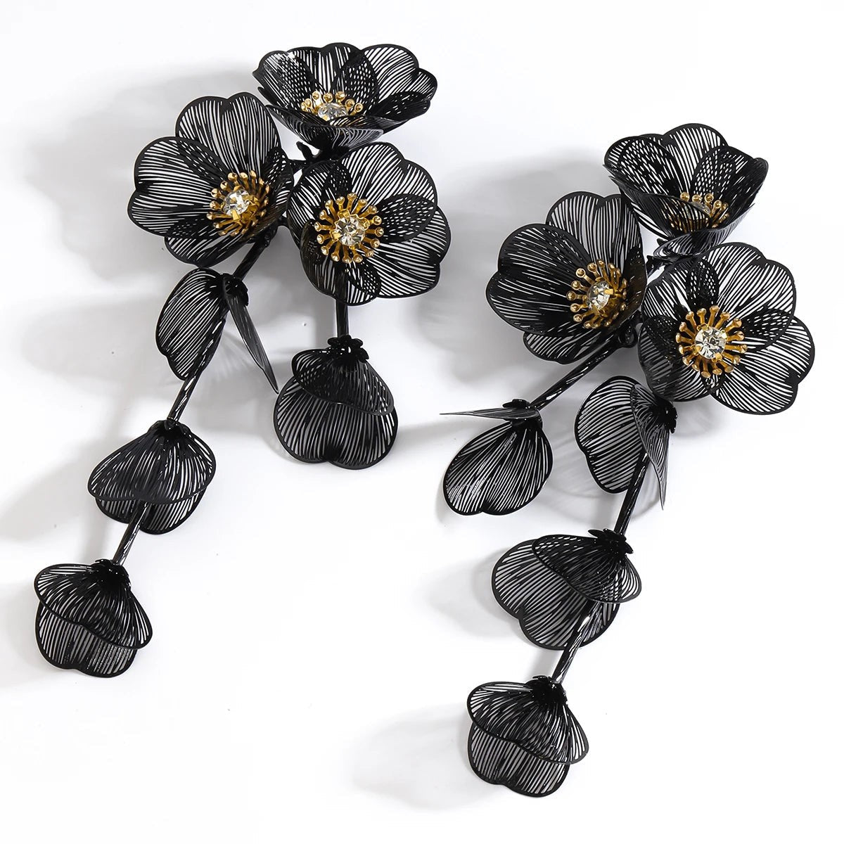 Best Lady 3pcs Handmade Flower Inlaid Rhinestone Vintage Jewelry Set - Perfect