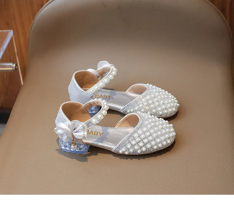 Girls Sandals Fashion Summer New Sequin Princess Shoes Bow Children's Sandals