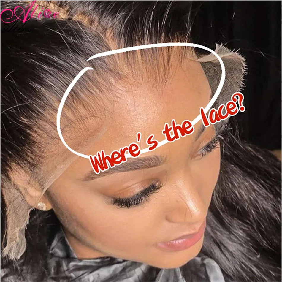 Yaki Straight Wig 360 Lace Frontal HD Human Hair Wigs Full Lace Kinky Straight
