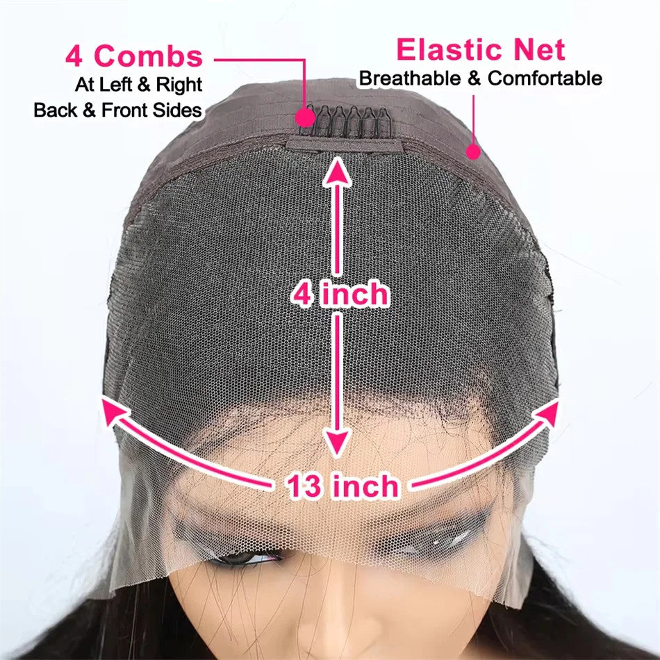 100% Vietnamese Super Double Drawn Bone Straight 13x4 Frontal Bob Wig with