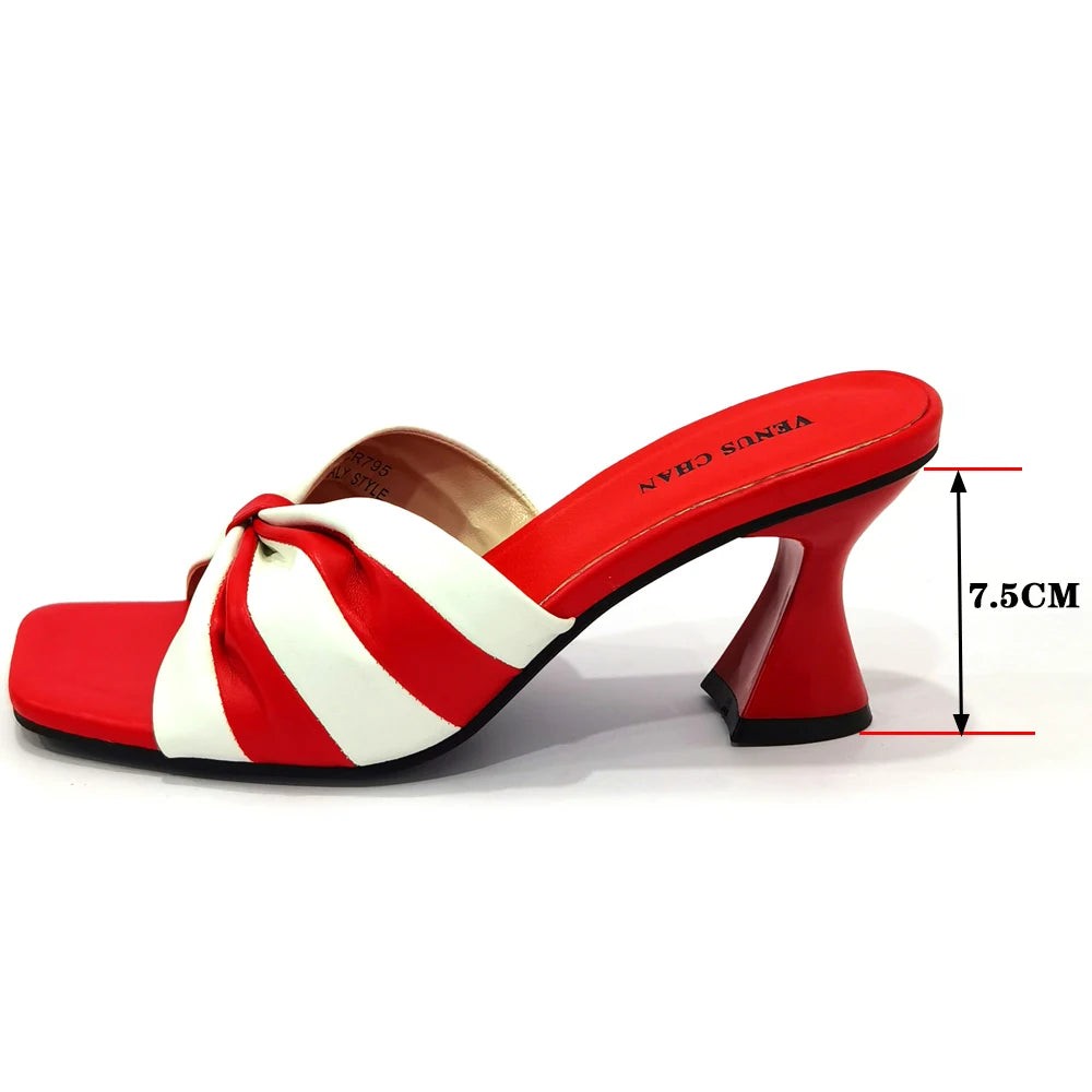 Summer Sandals for Women 2022 Fashion Colorblock Three Piece Tote Bag With High
