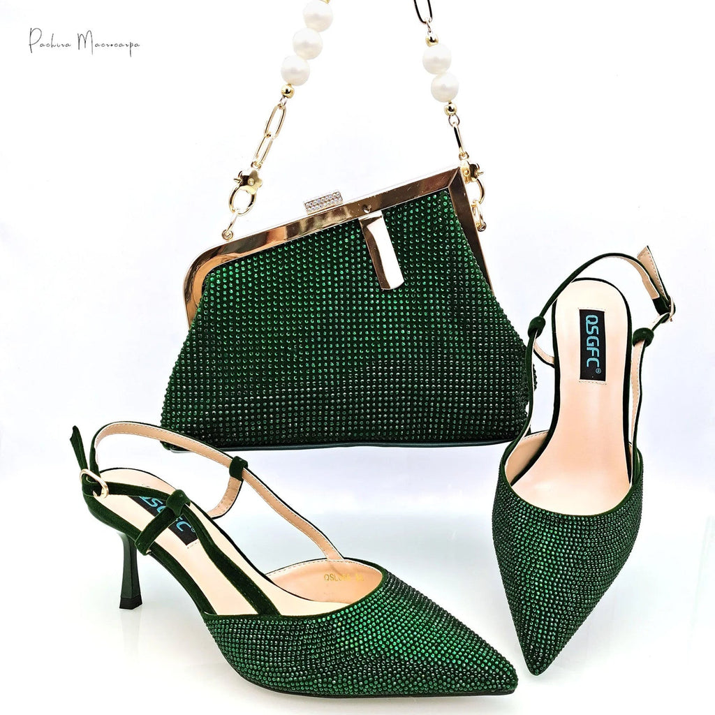 New Arrival Fashion Elegant Green Color Ladies Shoulder Bag for Party Or