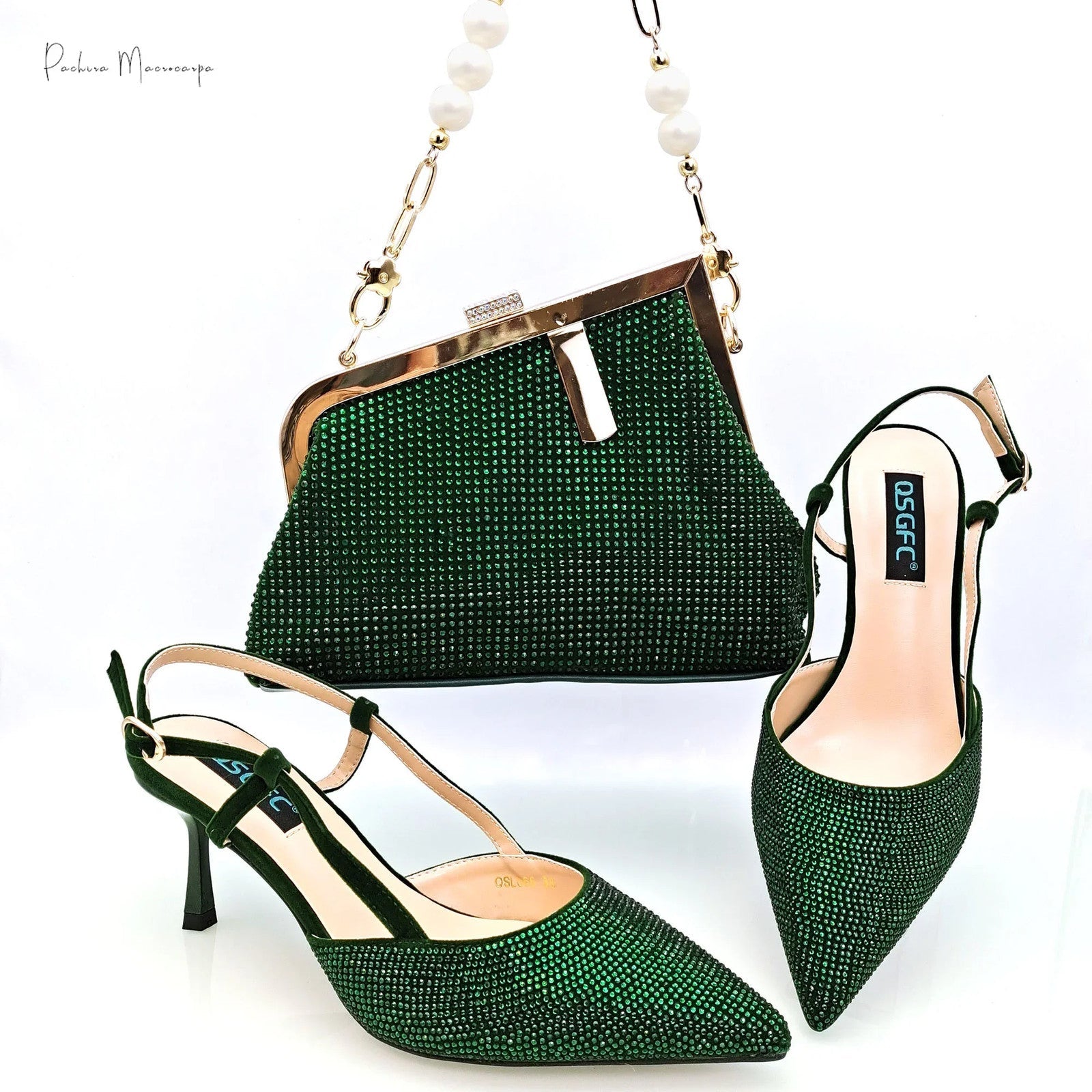 New Arrival Fashion Elegant Green Color Ladies Shoulder Bag for Party Or
