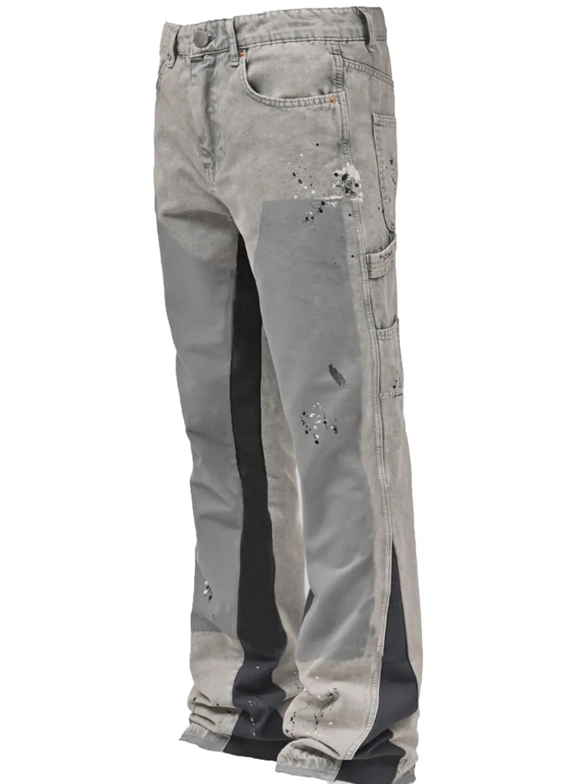 Men's Fashion Jeans Work Pants, European and American Fashion Workwear Elastic