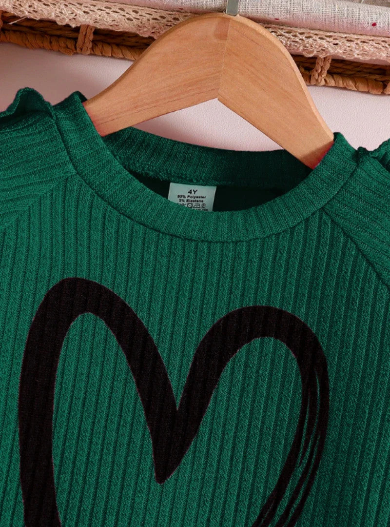 Spring and Autumn children fashion sports set girls sweater + casual pants