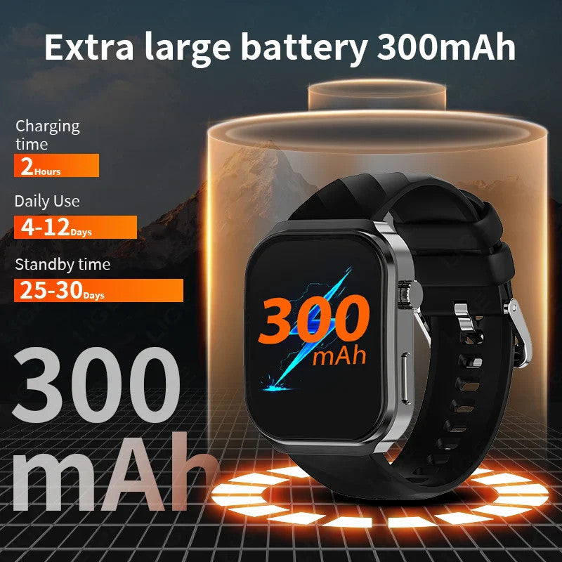AI Health Smartwatch for Men & Women with Blood Pressure Uric Acid & Blood