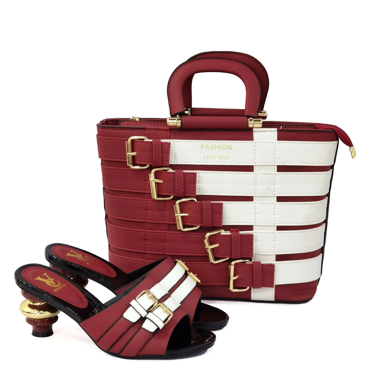 Latest Design Nigerian Women Shoes and Bag Set Plus Size Women Shoes 43 Ladies