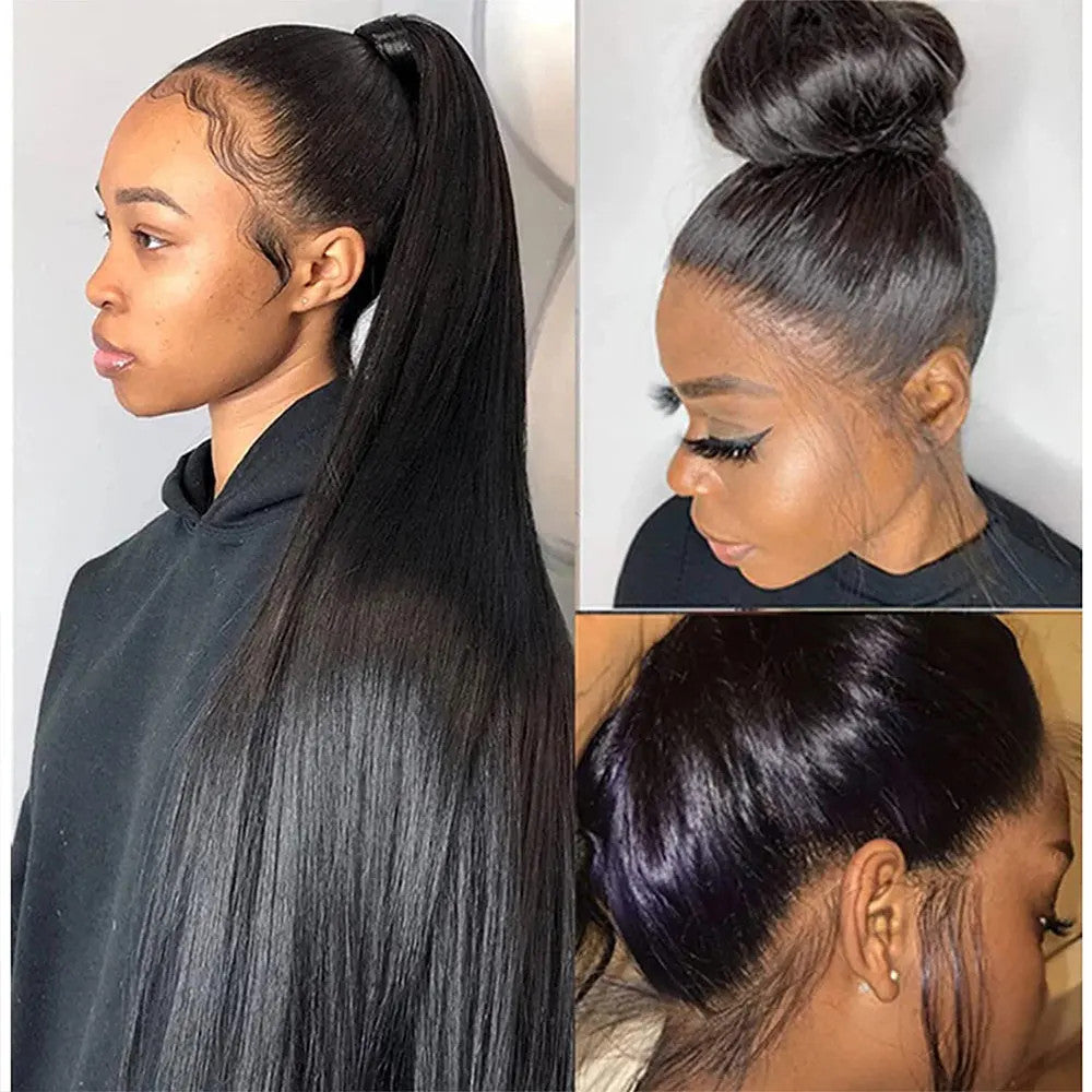 13x6 Straight Lace Front Wig 360 Lace Frontal Wig HD Transparent Lace Wigs For