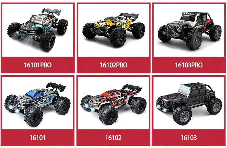 1:16 70KM/H Or 50KM/H 4WD RC Car With LED Remote Control Cars High Speed Drift
