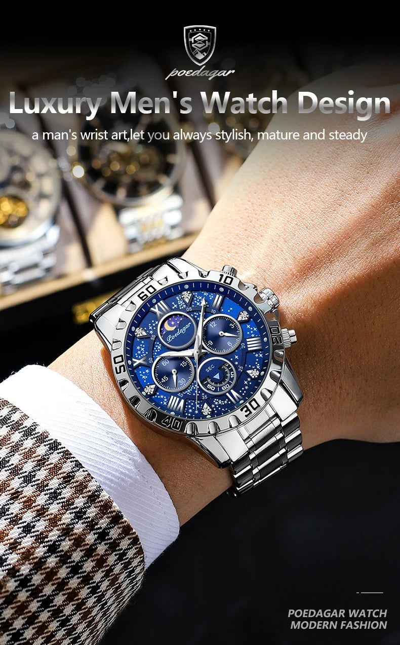 Luxury Watch for Man Quartz Sports Men Watch Waterproof Luminous Stainless