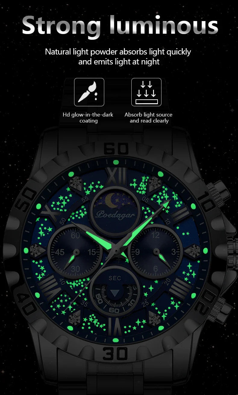Luxury Watch for Man Quartz Sports Men Watch Waterproof Luminous Stainless