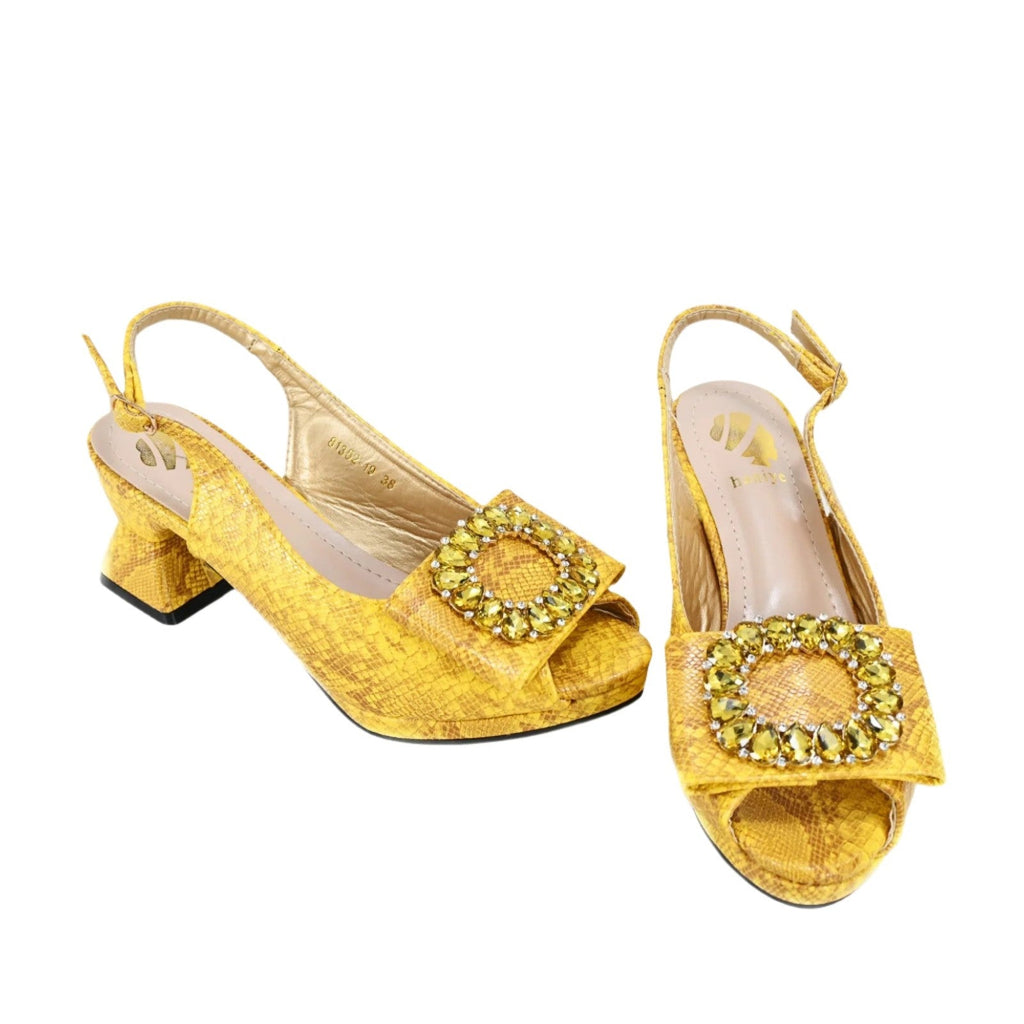 2025 Autumn New Design Specials Italian Women Shoes and Bag Set Comfortable Mid