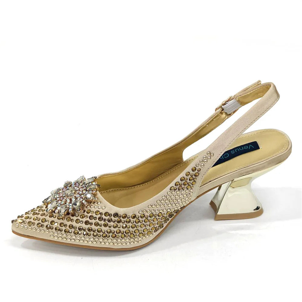 2024 Nigerian Design Evening Party Shoes And Bag Set Lucky Star Bag With