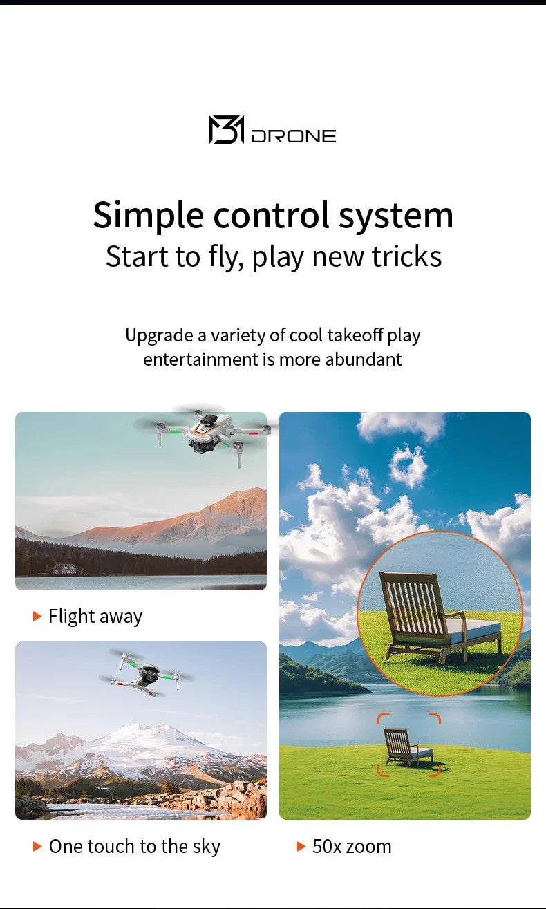NEW M3 Drone 8K HD 5G GPS Photography Remote Control Aerial Aircraft Dual