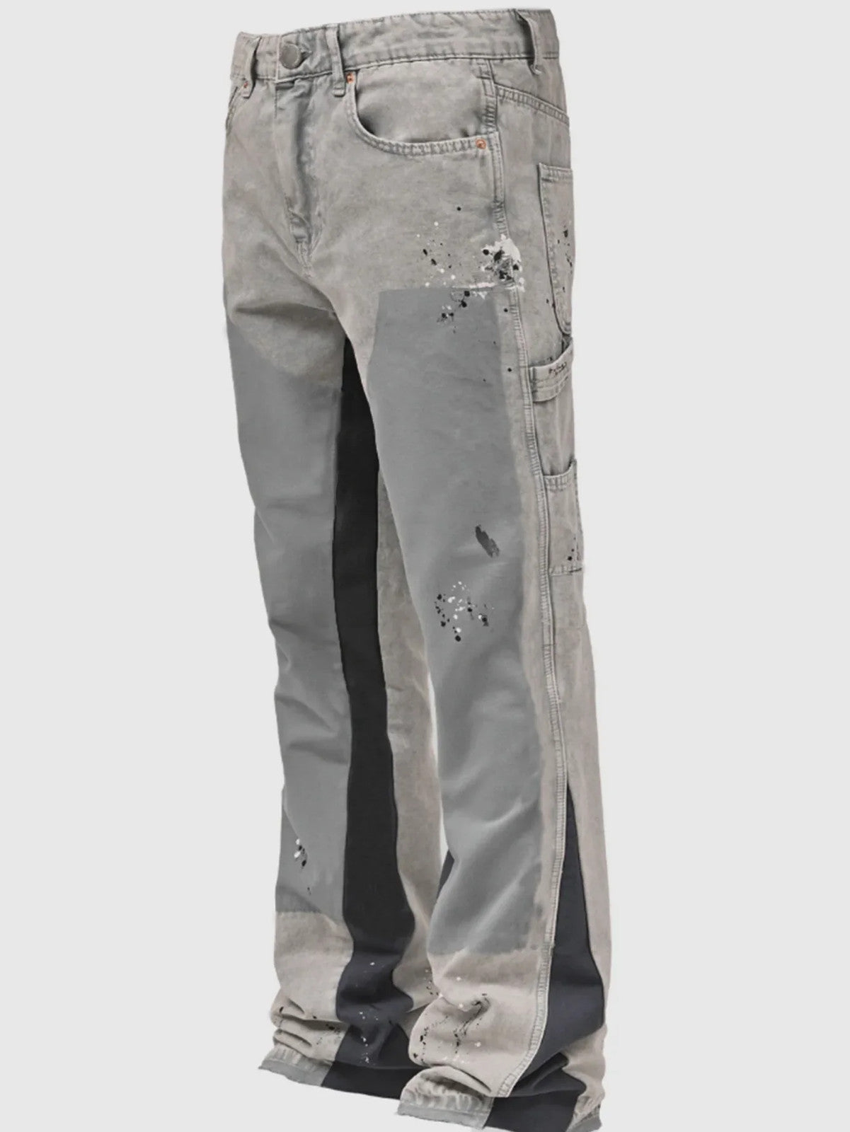 Men's Fashion Jeans Work Pants, European and American Fashion Workwear Elastic
