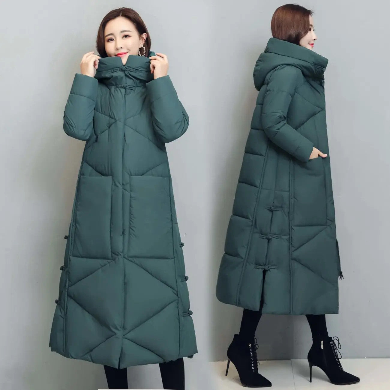 Women's Fashionable Thick Cotton padded Warm Snow Outerwear Windproof Hooded