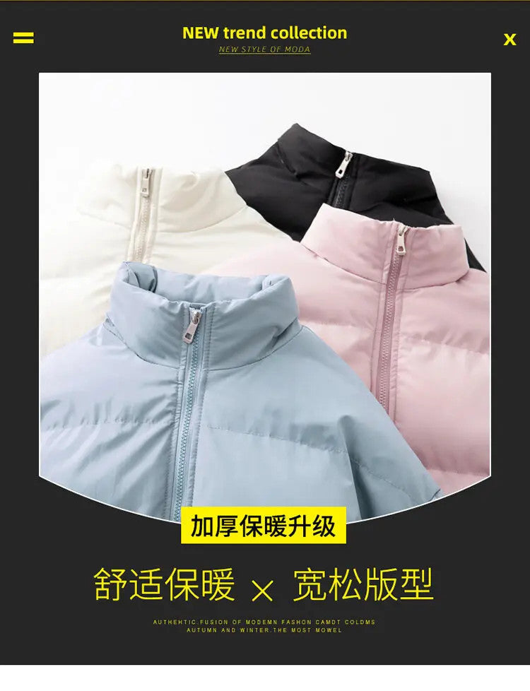 Men's Winter Thick Sports Trendy Stand Up Collar Parka Jacket