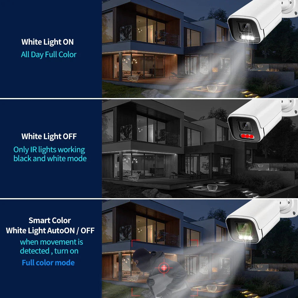 New 4K 8MP IP Camera Audio Outdoor POE H.265 Onvif Metal Bullet CCTV Home 4MP