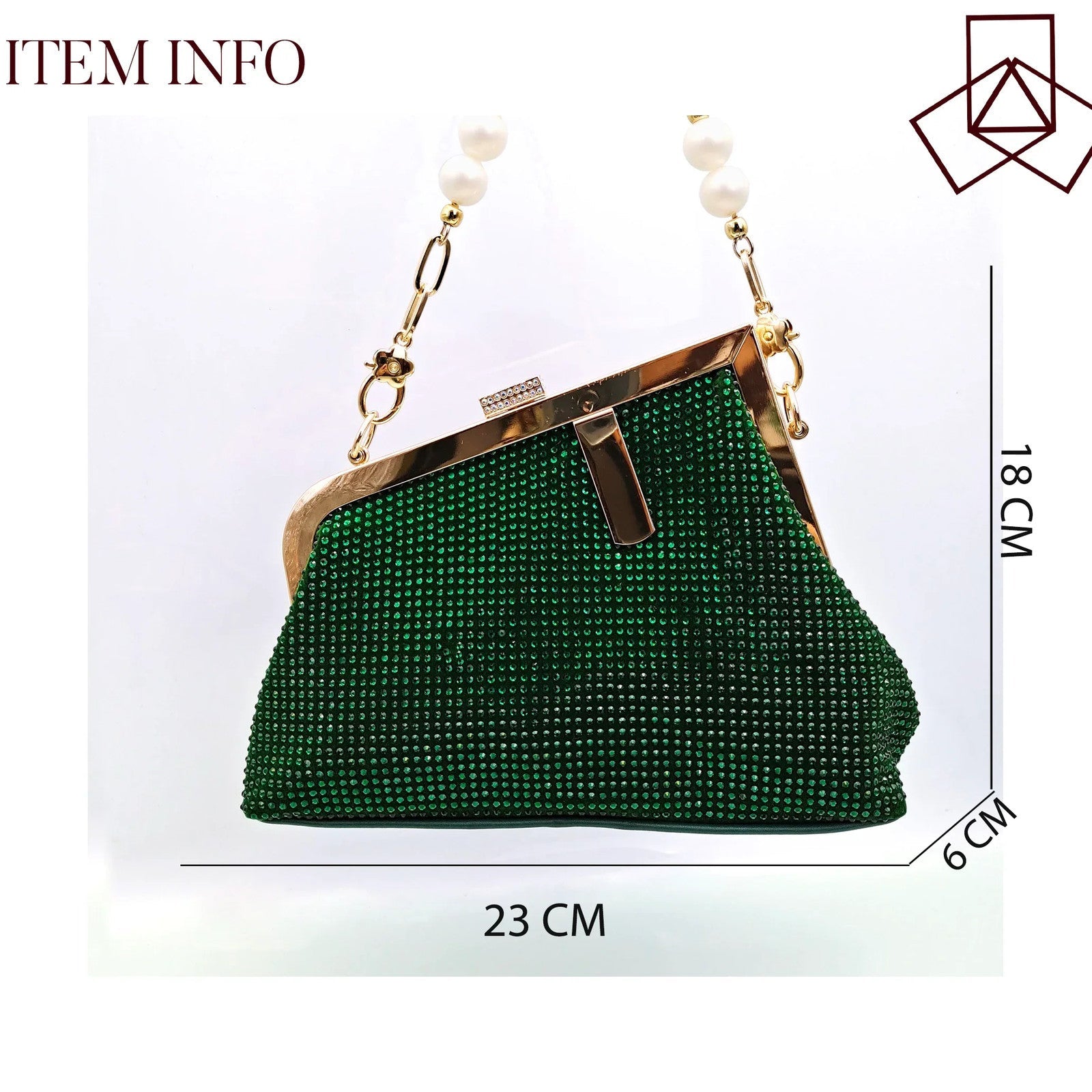 New Arrival Fashion Elegant Green Color Ladies Shoulder Bag for Party Or