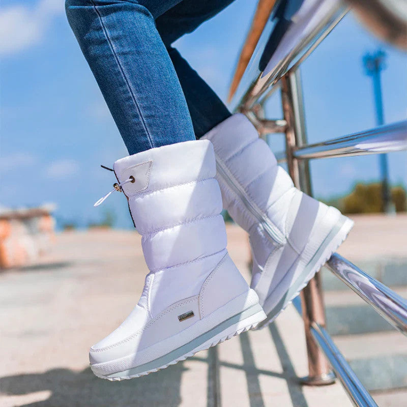 Winter women's Warm Plush Mid-calf Waterproof Snow Boot