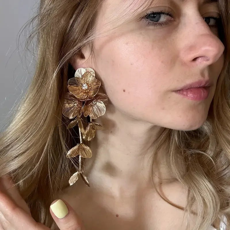 Best Lady 3pcs Handmade Flower Inlaid Rhinestone Vintage Jewelry Set - Perfect