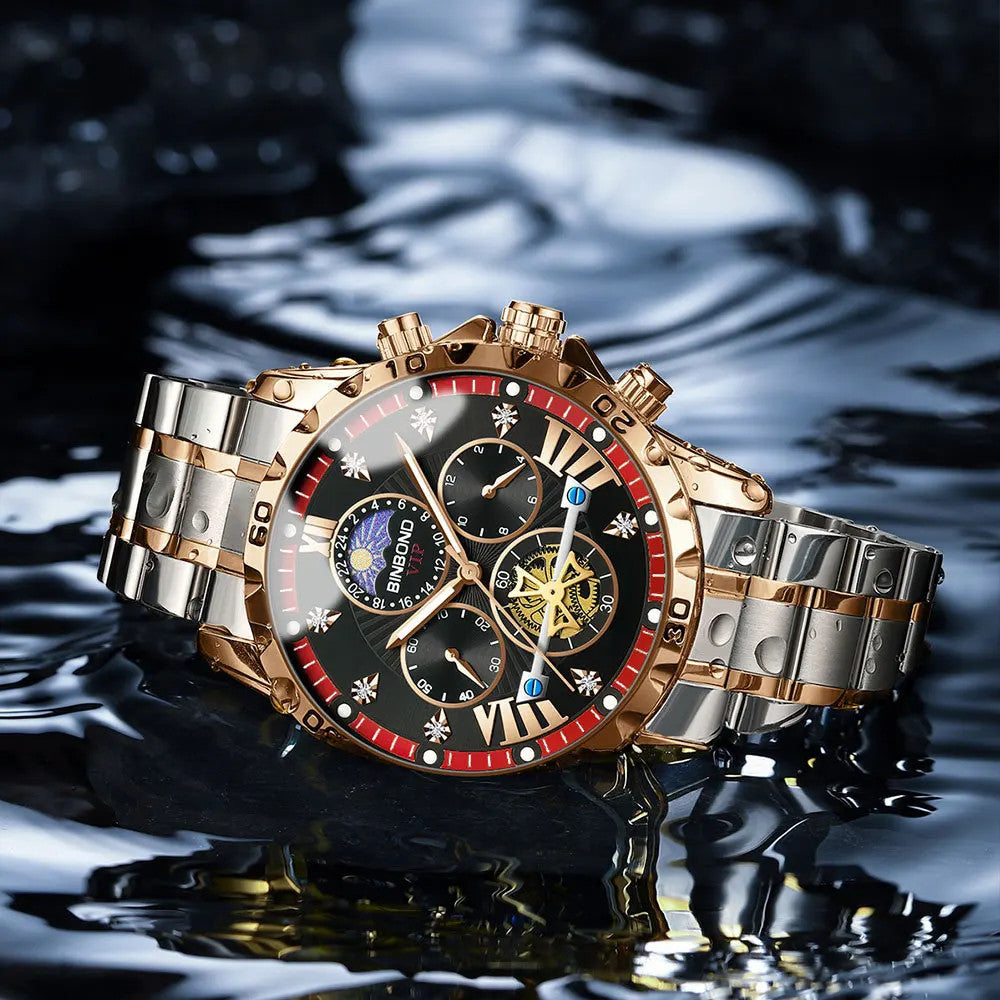 Luxury Men's Watches Trend Fashion Original Quartz Watch for Man Flywheel Style
