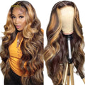 P4/27 Highlight Color Human Hair Wigs 13x4 Transparent Lace Frontal Wig Body