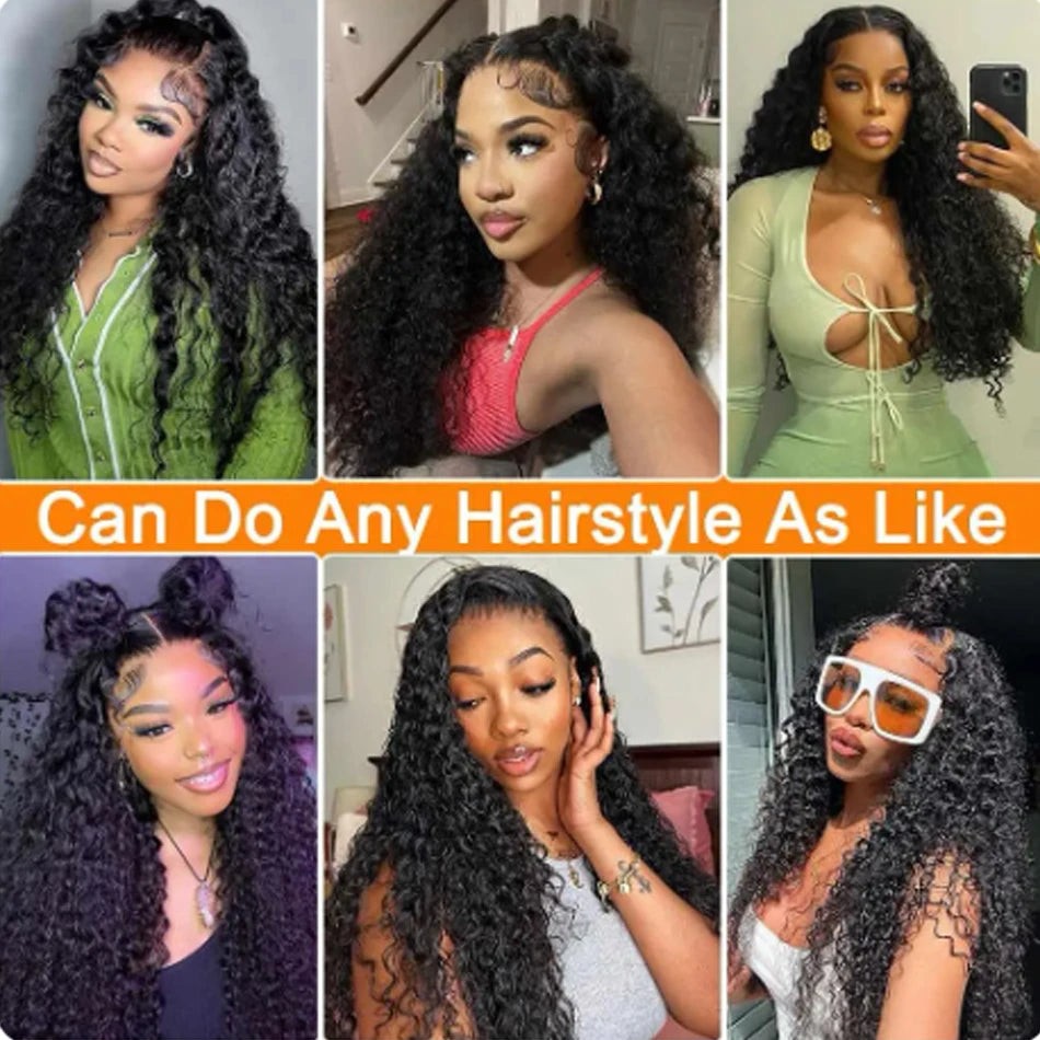 Wear And Go Best Water Wave 13x4 HD Lace Frontal Wig Wet Glueless Deep Water 180