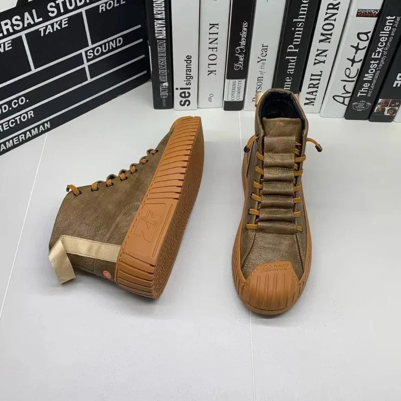 Men Boots Increased Lace-up Casual Quality Outdoor Boots