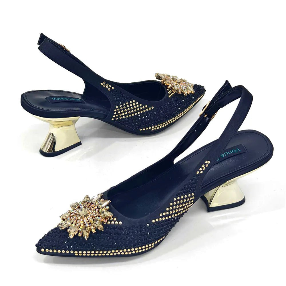 2024 Nigerian Design Evening Party Shoes And Bag Set Lucky Star Bag With