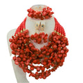 African Wedding Coral Beads Jewelry Set African Beads Jewelry Sets Nigerian