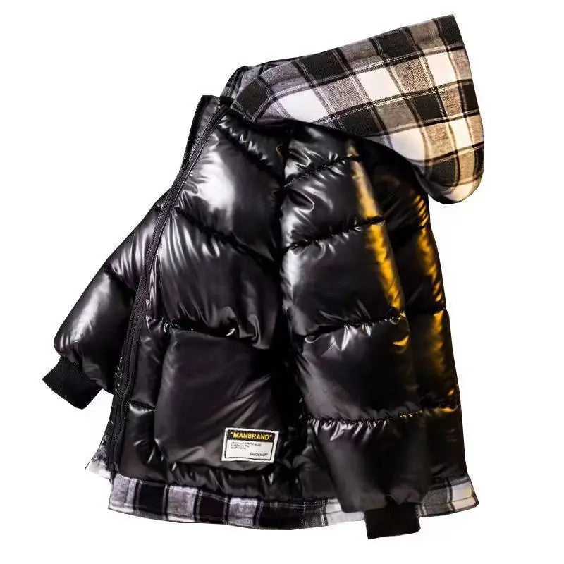 Children's Padded Jacket New Boys Down Padded Jacket Kids Winter Hooded Jacket