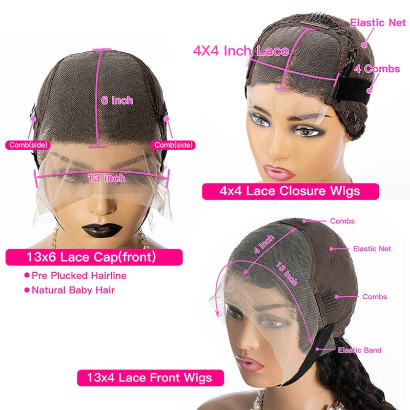 Yaki Straight Wig 360 Lace Frontal HD Human Hair Wigs Full Lace Kinky Straight