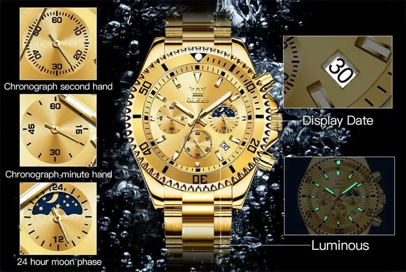 OLEVS Men's Watches Top Brand Luxury Watch for Men Original Waterproof