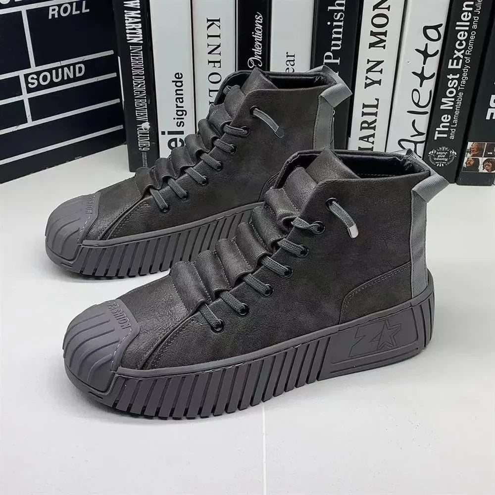 Men Boots Increased Lace-up Casual Quality Outdoor Boots