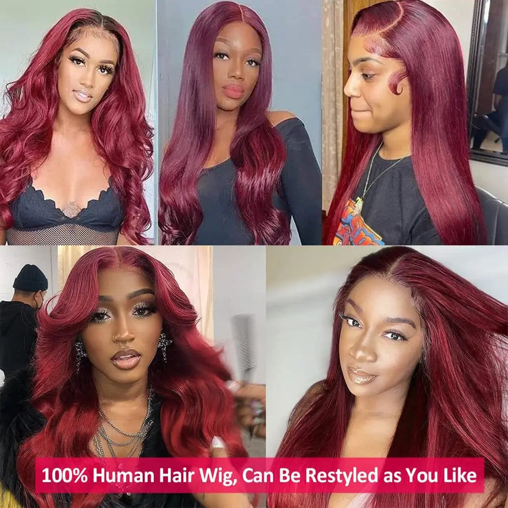 200 Density 13x4 HD Transparent Lace Front Wig for Black Women Straight Remy
