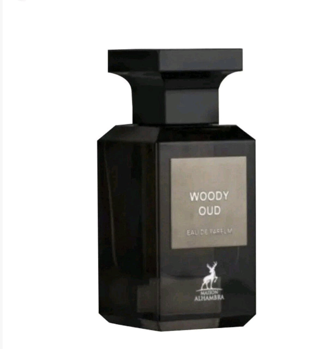 Lattafa Woody Oud by Maison Alhambra Eau de Perfume & One Free Air Freshner Gift