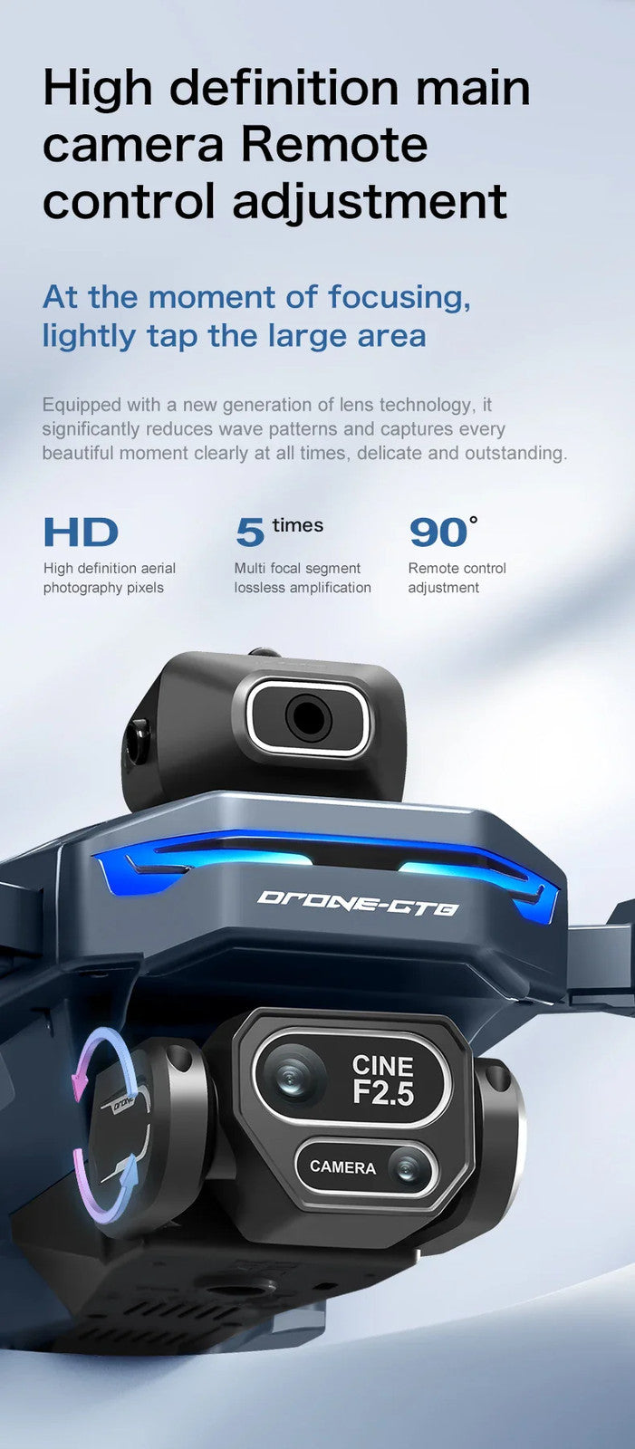 GT8 Mini Drone 8K WiFi GPS HD Aerial Photography Quadcopter with Cameras Toys