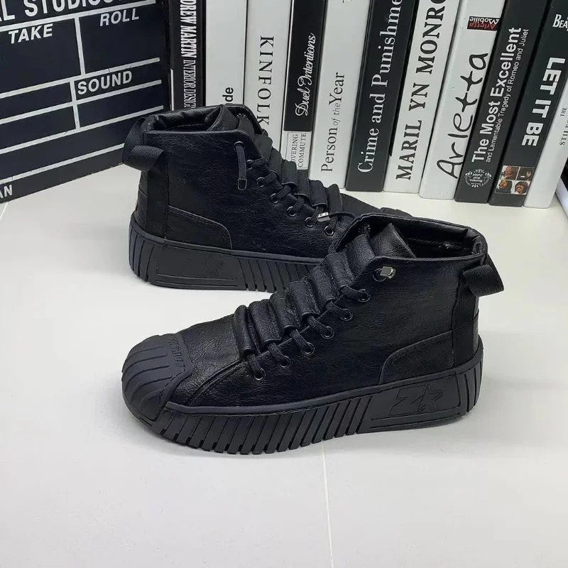 Men Boots Increased Lace-up Casual Quality Outdoor Boots