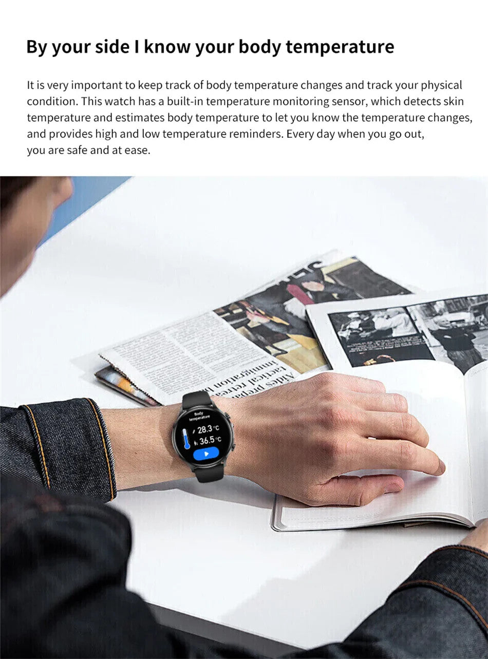 2025 New Smartwatch Women AMOLED HD Screen Always On Display Bluetooth Call