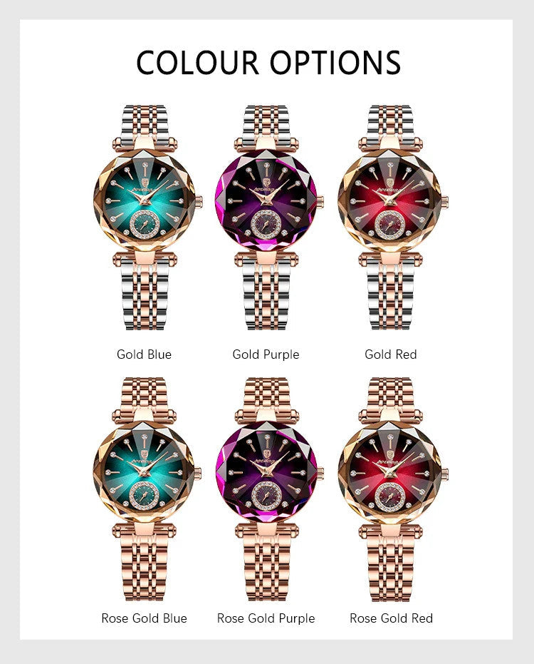 Luxury Elegant Ladies Wristwatch Waterproof Stainless Steel Watch for Woman