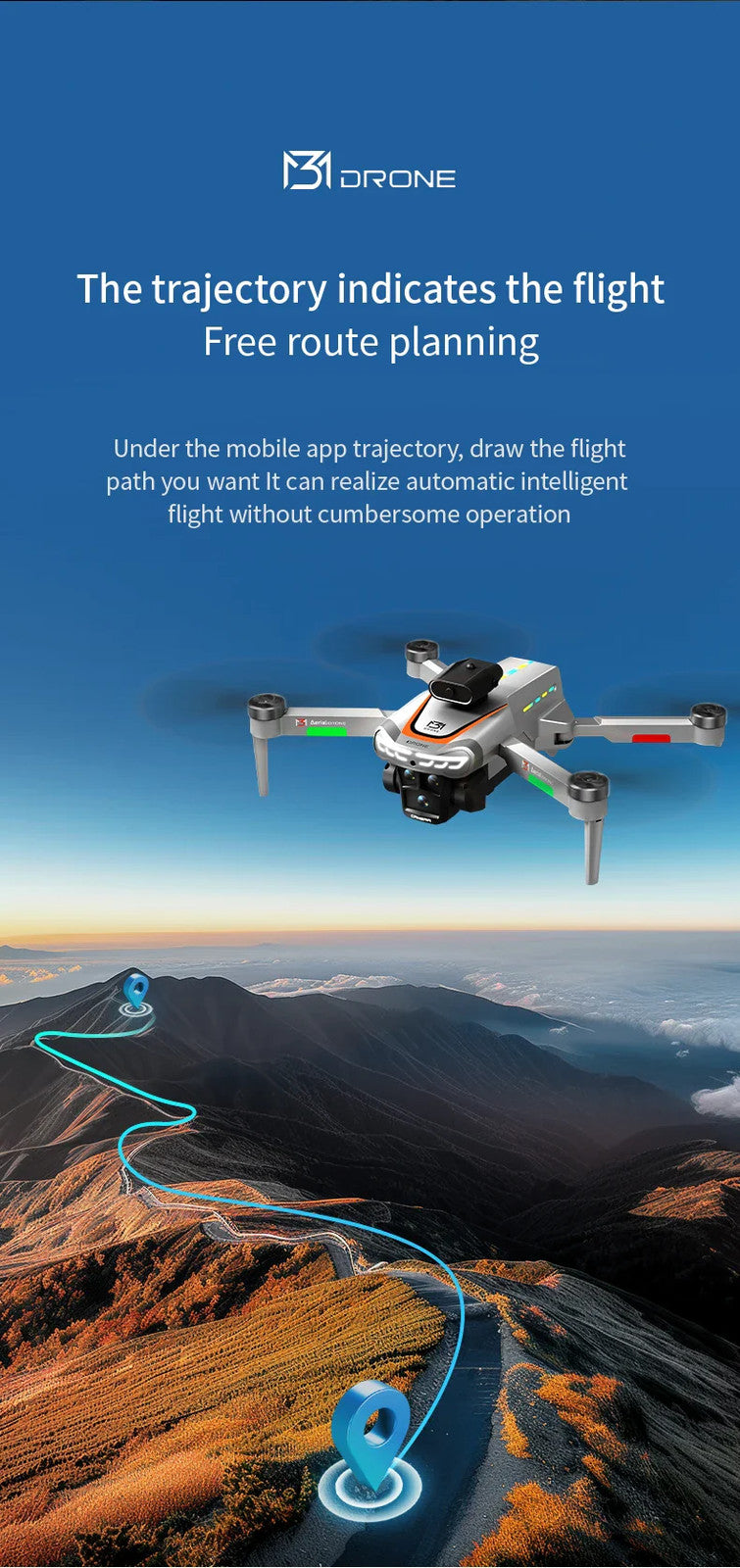 NEW M3 Drone 8K HD 5G GPS Photography Remote Control Aerial Aircraft Dual