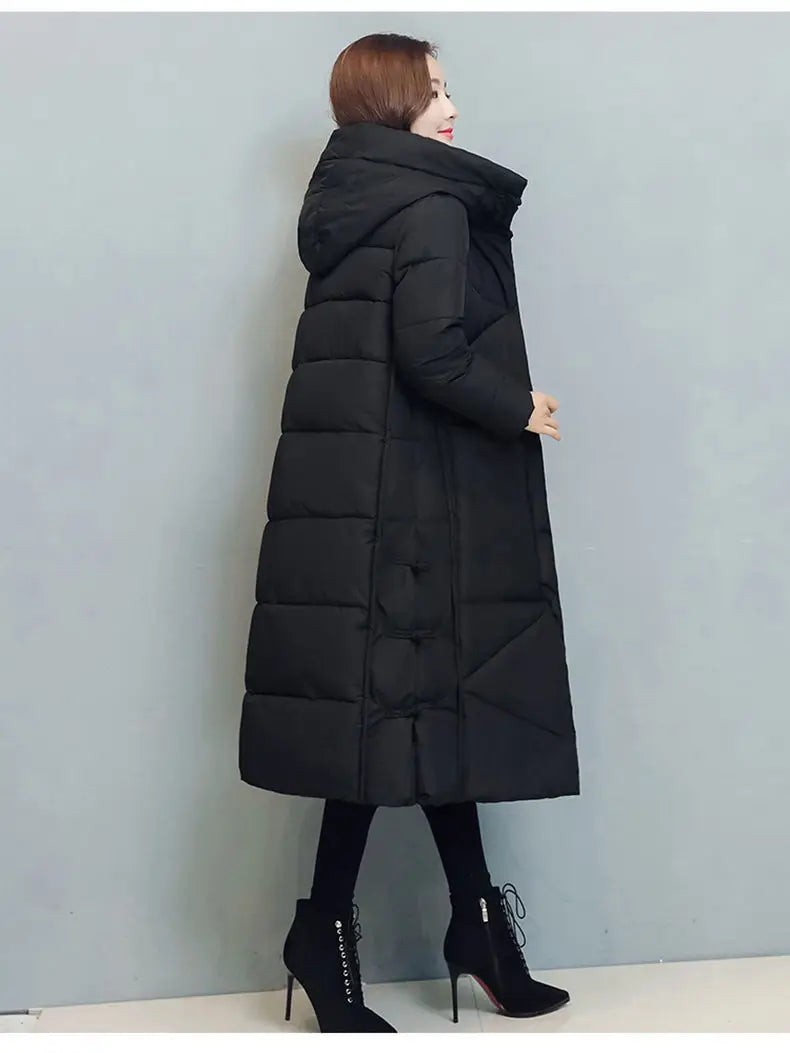 Women's Fashionable Thick Cotton padded Warm Snow Outerwear Windproof Hooded