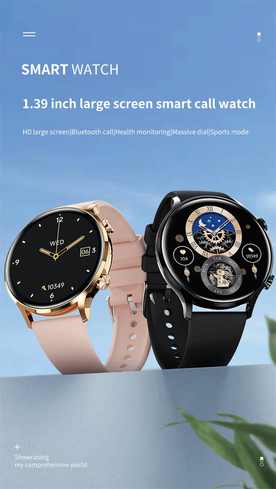 2025 New Smartwatch Women AMOLED HD Screen Always On Display Bluetooth Call