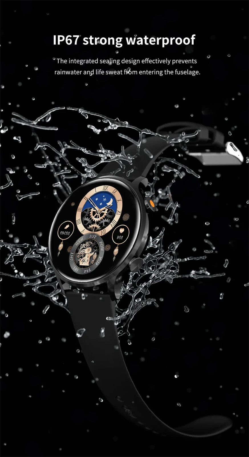 2025 New Smartwatch Women AMOLED HD Screen Always On Display Bluetooth Call