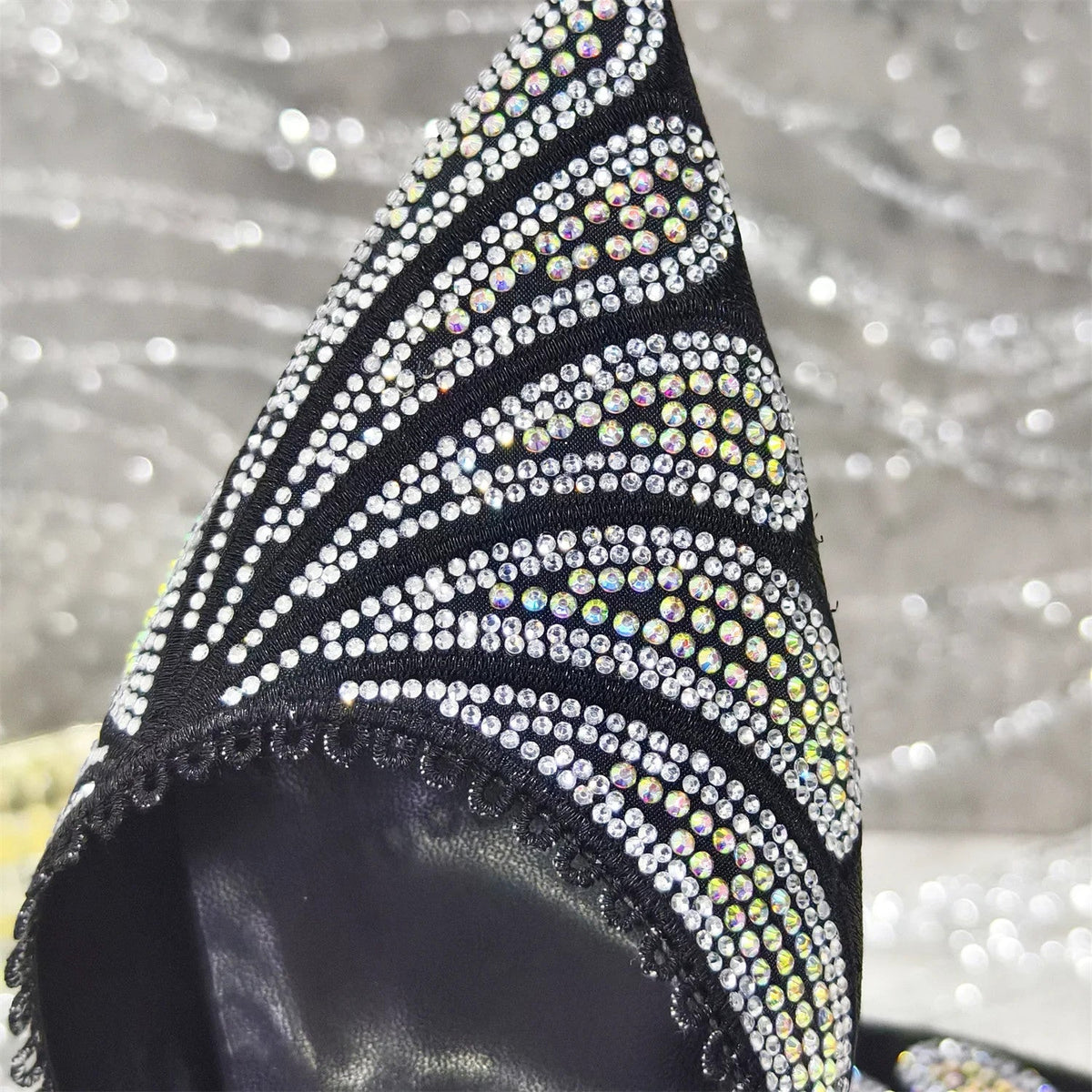Diamond Studded Slingback Heels & Bag Matching Set — Butterfly Knot | 7 Colours | EU 37–43