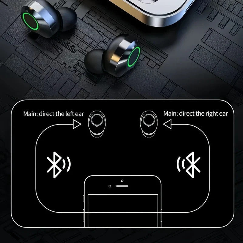 Long Playtime Touch Control True Wireless Earbuds/Headphones Bluetooth YD03,