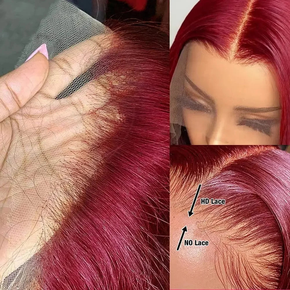 613 Blonde Short Bob Wig Transparent Lace Front Human Hair Wigs Straight 13X4